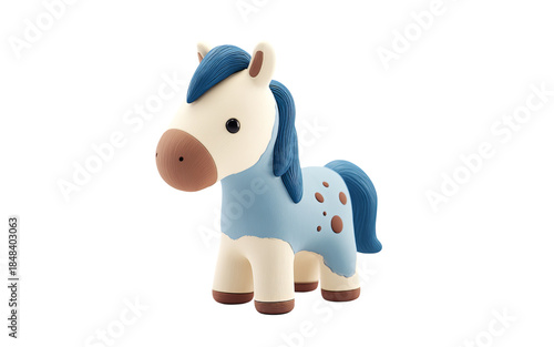 Cartoon Horse Toy Figure isolated on a transparent background