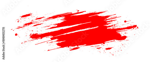 Vector Abstract Red Paint Splash Brush Stroke Background