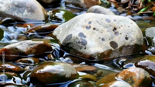 The Stream Scours the Pebbles Slowly, Polishing Their Surfaces Until They Become Smooth and Round