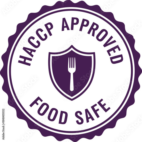 HACCP Approved Food Safety Certification Seal for Restaurants and Food Services, Ensuring High Standards in Hygiene and Quality Control