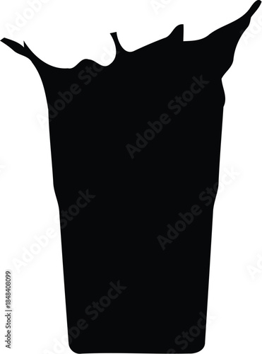 Dynamic Splash of Liquid in Glass - High-Impact Creative Splash Art Decoration for Beverage Marketing and Commercial Use