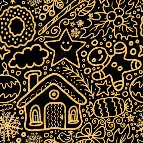 seamless pattern with traditional ornament