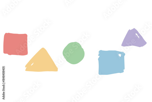 やさしい手描きライン素材シリーズ｜丸・三角・四角のランダムライン
Gentle Hand-Drawn Line Series | Random Geometric Shape Line