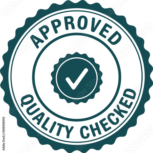 Approved Quality Checked Seal of Authenticity for Business and Certification Use