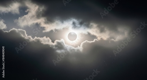full moon and clouds