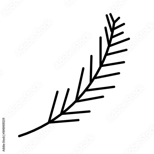 the spruce twig icon is on a white background