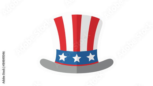 Uncle Sam Hat Illustration - American Patriot Icon