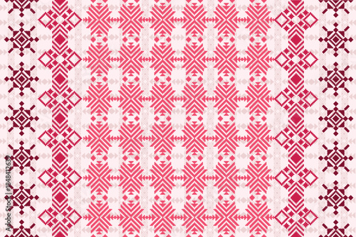 Tribal seamless red pink pattern 
