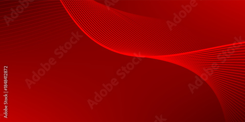 minimalist wavy lines background. abstract red background with wavy line.