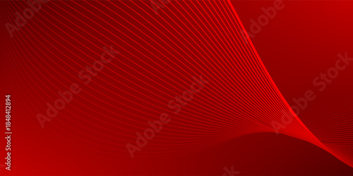 minimalist wavy lines background. abstract red background with wavy line.