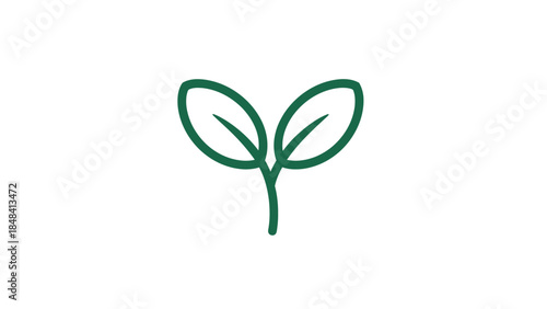 Green seedling icon symbolizing growth and new beginnings in nature and agriculture