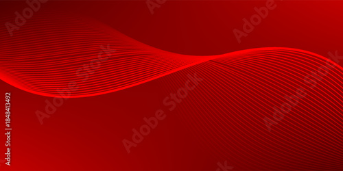 minimalist wavy lines background. abstract red background with wavy line.