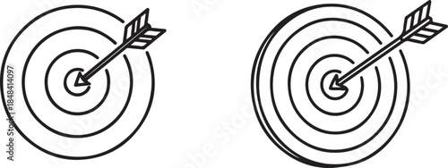 Perfect Aim Twin Archery Targets with Bullseye Precision for Accuracy and Goal Achievement Concepts