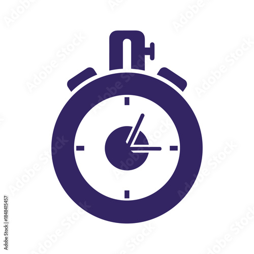 Time management with stopwatch icon