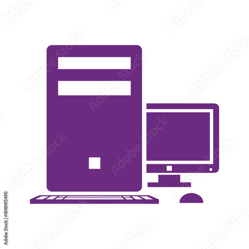 Computer system with monitor and accessories