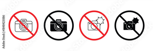 No photography marks set, vector illustration