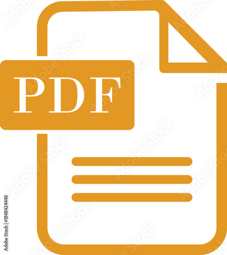 PDF File Format icon. PDF file download symbols. Format for texts, images, vector images, interactive forms. Type document, symbol web format information, file format symbol. Vector illustration.