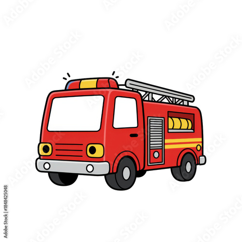 Wallpaper Mural Red fire truck ready for action Torontodigital.ca