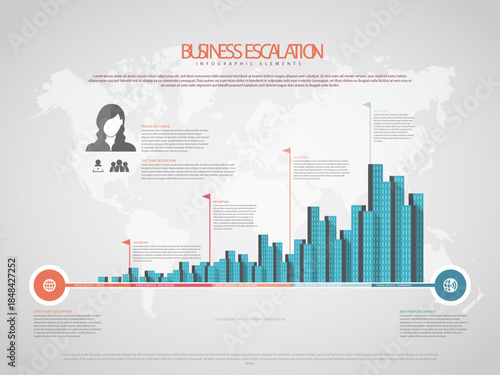 Development Goal Posts Infographics - Infographic template in Adobe Illustrator format, with all layers editable and customizable, with business and corporate theme.
