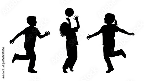 Large Crowd Standing Silhouette Set