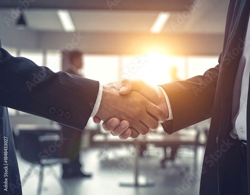 Close-up of two businesspeople shaking hands