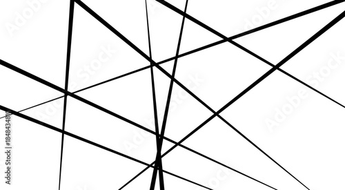 Abstract lines in black and white tone of many squares and rectangle, shapes on white background. Metal grid isolated on the white background. 