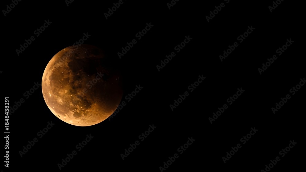 Obraz premium Lunar Eclipse in Dark Skies