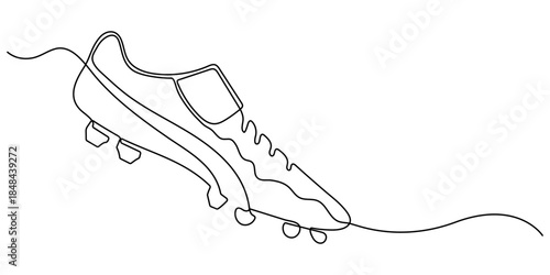 Continuous one line drawing sneakers Vector, Running Shoes Continuous Line Art Illustration, Continuous Line Drawing of Shoes Icon. Hand Drawn Symbol Vector Illustration.