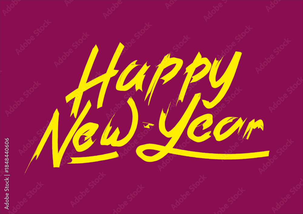 Obraz premium Happy new year 2026 yellow template 