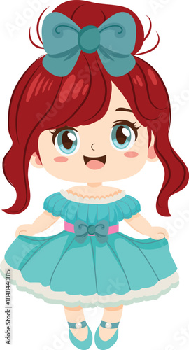 cinderella girl chibi kawai cartoon character