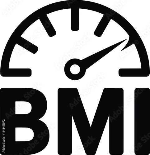 Body mass index BMI concept illustration