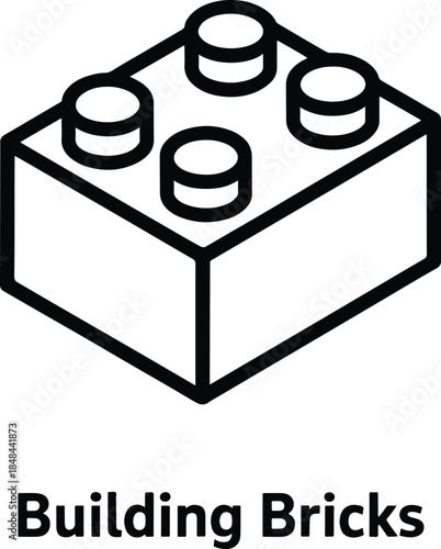 Building Brick Icon Construction Toy Block