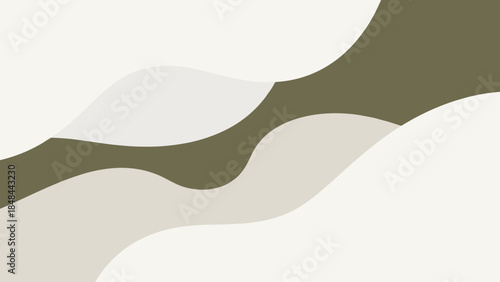 Abstract wavy shapes in neutral tones for modern design  