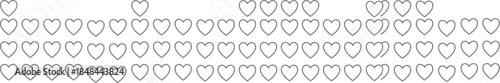 Heart rating scale icons love feedback sentiment measurement graphic design element vector outline