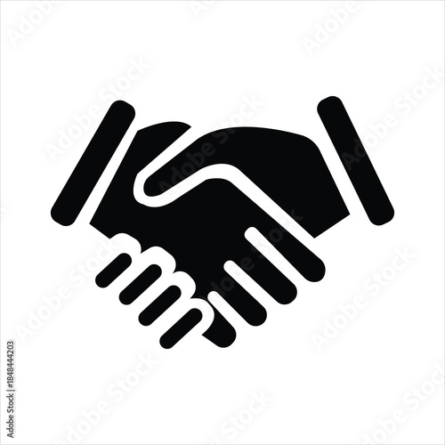 Handshake Icon on White Background