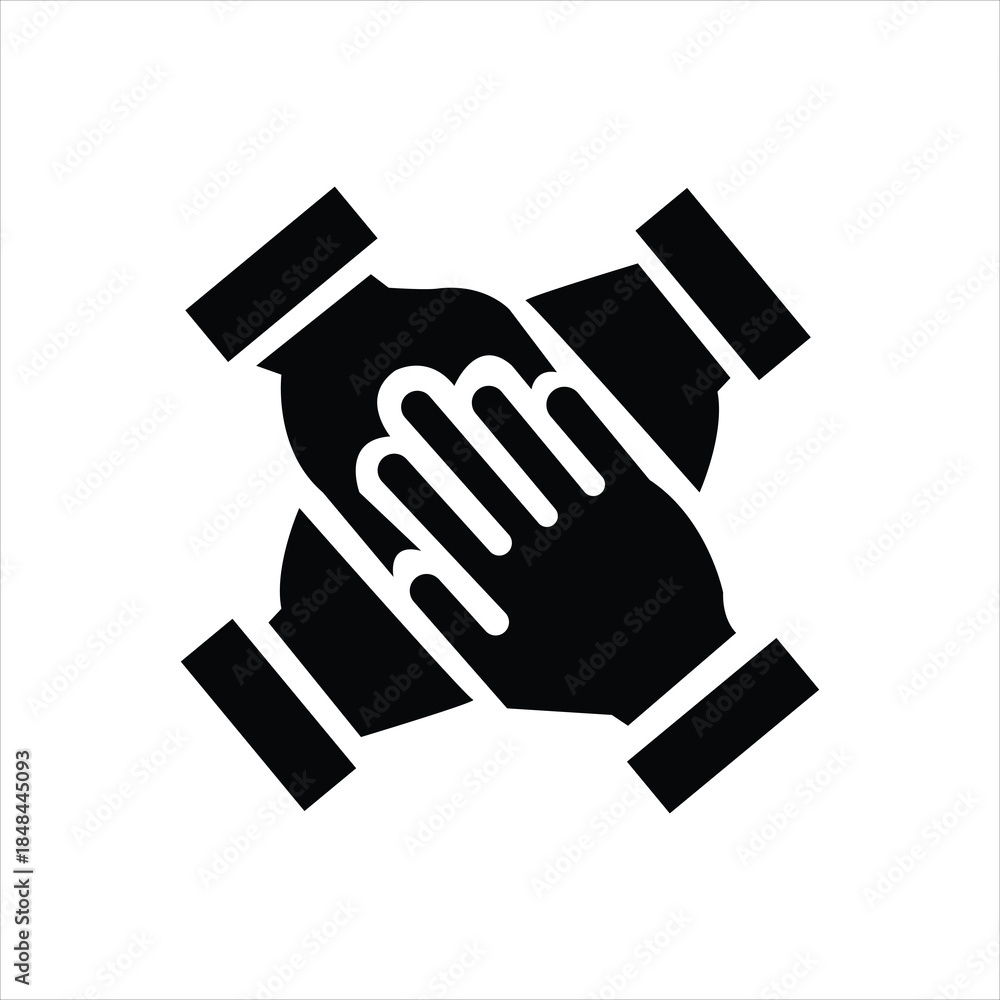 Obraz premium Handshake Icon on White Background