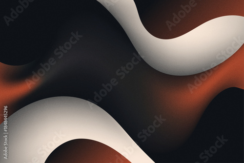 Abstract Organic Gradient Waves Background with Soft Grain Texture