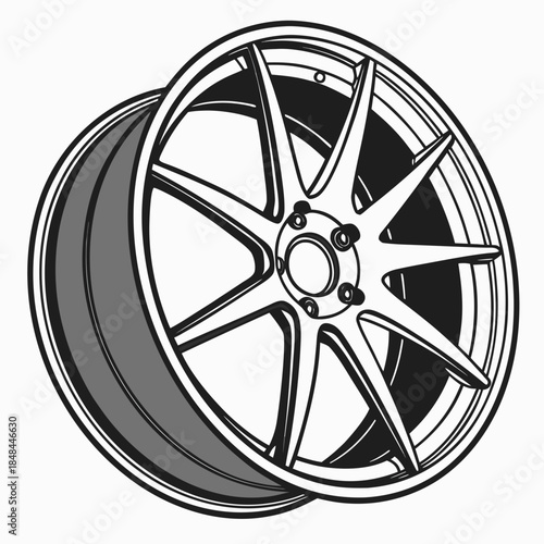 Supercar forged rim with deep concave spokes supercar wheel