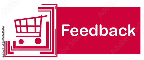 Feedback Pink Shopping Cart Squares Border Text