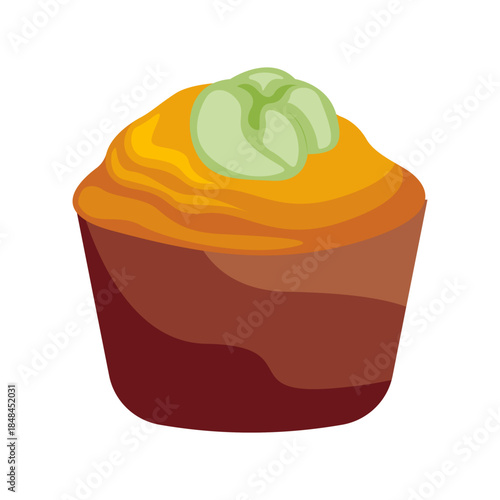 Green Topped Chocolate Cupcake