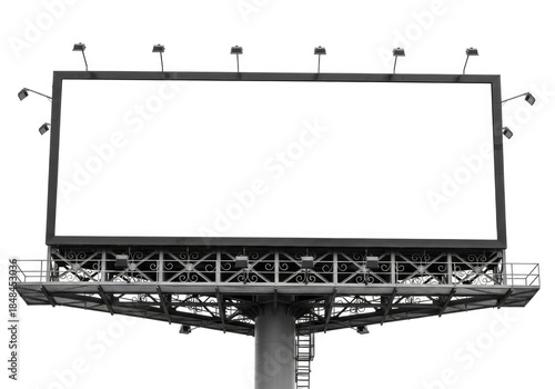 Empty rectangular advertising billboard with ample copy space