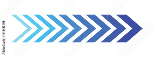 Road lines arrow.  Blue chevron speeds flat style. Gradient speed arrows.