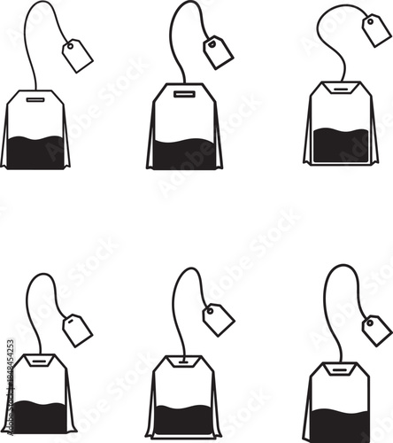 Line drawings of six variations of a device with a curved arm and base