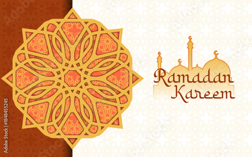 Ornamental colorful patterned Ramadan Kareem vector. Arabic pattern background. Islamic ornament vector.