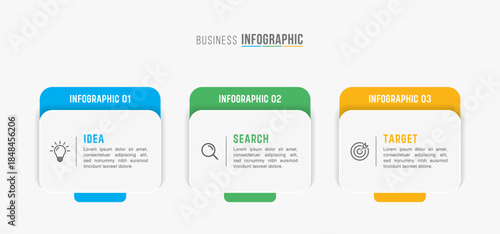 Timeline infographic template design. 3-4-5 options or steps business infographic template design. Can be used for process diagram, presentations, workflow layout, flow chart, steps, banner.