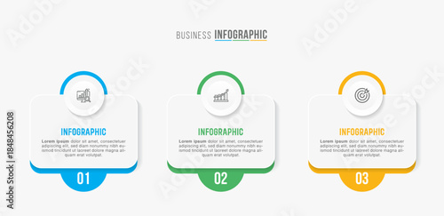 Timeline infographic template design. 3-4-5 options or steps business infographic template design. Can be used for process diagram, presentations, workflow layout, flow chart, steps, banner.