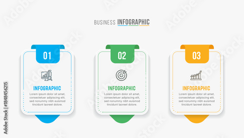 Timeline infographic template design. 3-4-5 options or steps business infographic template design. Can be used for process diagram, presentations, workflow layout, flow chart, steps, banner.