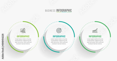 Timeline infographic template design. 3-4-5 options or steps business infographic template design. Can be used for process diagram, presentations, workflow layout, flow chart, steps, banner.