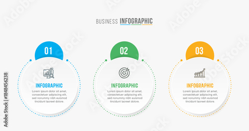 Timeline infographic template design. 3-4-5 options or steps business infographic template design. Can be used for process diagram, presentations, workflow layout, flow chart, steps, banner.