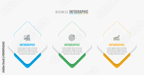 Timeline infographic template design. 3-4-5 options or steps business infographic template design. Can be used for process diagram, presentations, workflow layout, flow chart, steps, banner.